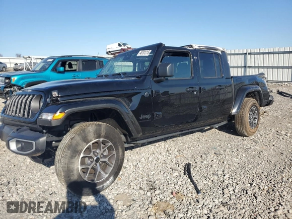 2024 Jeep Gladiator Sport S with VIN 1C6HJTAG3RL105132, listed as a Copart auction lot 48701215 with 576 mi miles and Salvage title. Bid and sale history available at DreamBid. Image 1.