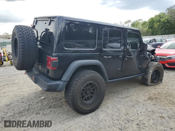 2020 Jeep Wrangler Unlimited Rubicon with VIN 1C4HJXFN2LW218258, listed as a Copart auction lot 55951655 with 64,588 mi miles and Non repairable. Bid and sale history available at DreamBid. Image 3.