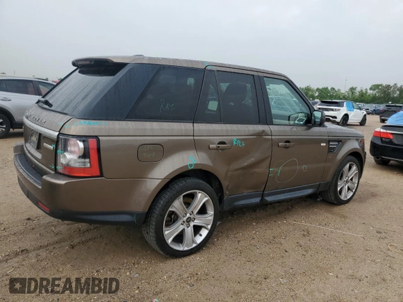 2013 Land Rover Range Rover Sport HSE Lux with VIN SALSK2D42DA799459, listed as a Copart auction lot 54314655 with 122,968 mi miles and Salvage Title. Bid and sale history available at DreamBid. Image 3.
