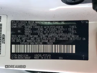 2011 Toyota Tundra 4WD Truck LTD with VIN 5TFHY5F19BX180226, listed as a Copart auction lot 86322504 with 140,301 mi miles and Salvage Title. Bid and sale history available at carsss.com. Image 12.