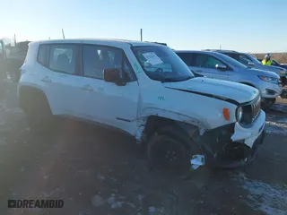 2019 Jeep Renegade Sport with VIN ZACNJBAB7KPK91458, listed as a IAAI auction lot 41292610 with 40,125 mi miles. Bid and sale history available at carsss.com. Image 1.