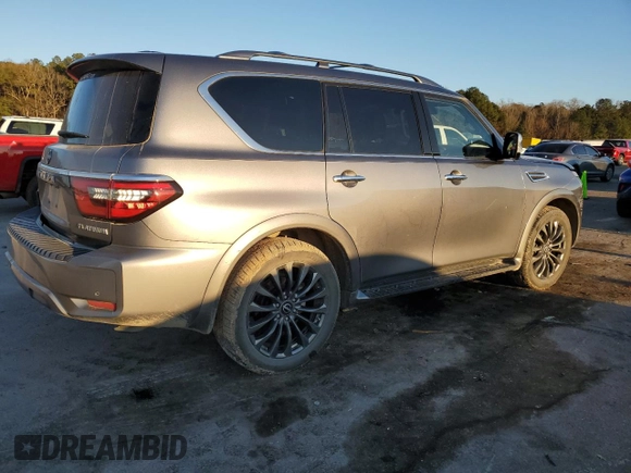 2023 Nissan Armada Platinum with VIN JN8AY2CC3P9181149, listed as a Copart auction lot 41335035 with 42,753 mi miles and Salvage Title. Bid and sale history available at carsss.com. Image 3.