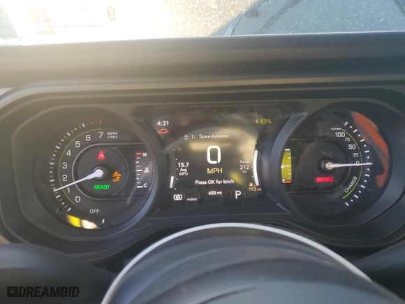2024 Jeep Wrangler 4xe Sport S with VIN 1C4RJXN68RW231488, listed as a Copart auction lot 79863874 with 658 mi miles and Salvage Title. Bid and sale history available at carsss.com. Image 9.