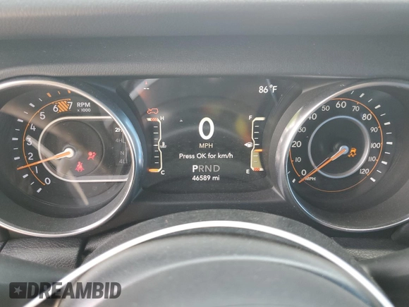 2021 Jeep Wrangler Unlimited Sahara Altitude with VIN 1C4HJXEN3MW691220, listed as a Copart auction lot 56334695 with 46,589 mi miles and Salvage title. Bid and sale history available at DreamBid. Image 9.