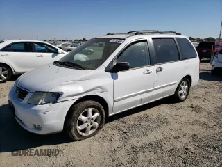 2001 Mazda MPV DX with VIN JM3LW28Y210191351, listed as a Copart auction lot 76133494 with 172,172 mi miles and Salvage Title. Bid and sale history available at carsss.com. Image 1.
