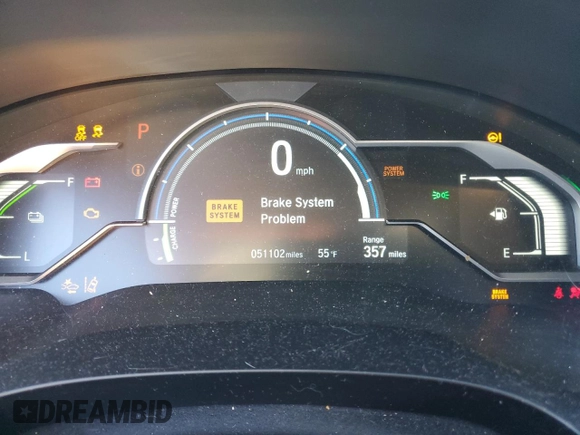 2018 Honda Clarity Plug-In Hybrid Touring with VIN JHMZC5F35JC012754, listed as a Copart auction lot 43935064 with 51,102 mi miles. Bid and sale history available at carsss.com. Image 9.