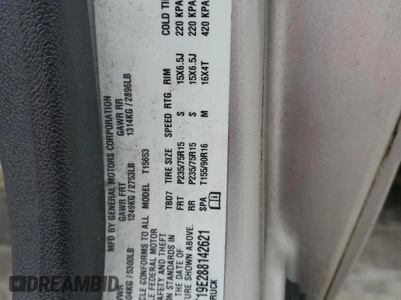 2008 GMC Canyon SLE1 with VIN 1GTDT19E288142621, listed as a Copart auction lot 45295525 with 165,117 mi miles and Salvage Title. Bid and sale history available at carsss.com. Image 12.