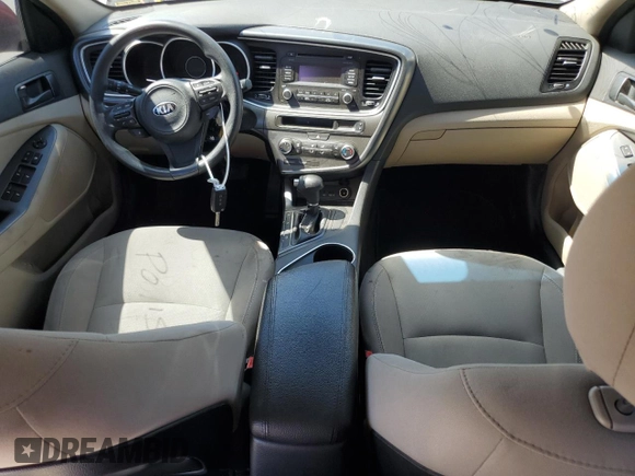 2015 Kia Optima LX with VIN 5XXGM4A75FG457674, listed as a Copart auction lot 50573355 with 125,943 mi miles and Salvage Title. Bid and sale history available at DreamBid. Image 8.