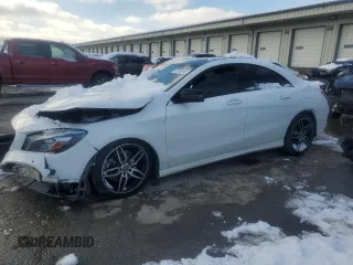 2019 Mercedes-Benz CLA with VIN WDDSJ4EB2KN712030, listed as a Copart auction lot 87848395 with 127,831 mi miles and Salvage Title. Bid and sale history available at carsss.com. Image 1.