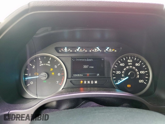 2019 Ford F-150 XL with VIN 1FTEW1EPXKFB27337, listed as a Copart auction lot 57979195 with 103,435 mi miles and Salvage title. Bid and sale history available at DreamBid. Image 9.