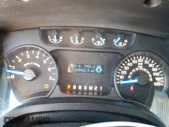 2014 Ford F-150 XL with VIN 1FTVX1EF6EKD36882, listed as a Copart auction lot 88322845 with 205,422 mi miles and Salvage title. Bid and sale history available at DreamBid. Image 9.