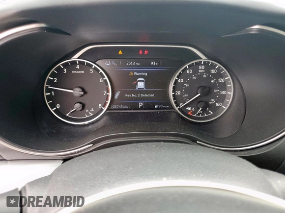 2020 Nissan Maxima SV with VIN 1N4AA6CV7LC376697, listed as a Copart auction lot 59306825 with 105,745 mi miles and Salvage title. Bid and sale history available at DreamBid. Image 9.