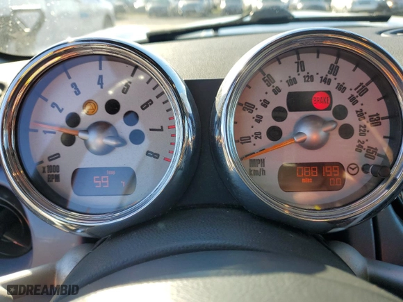 2005 MINI Cooper Convertible S with VIN WMWRH33445TF82318, listed as a Copart auction lot 87230444 with 88,199 mi miles and Salvage Title. Bid and sale history available at carsss.com. Image 9.