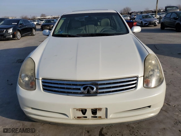 2004 Infiniti G35 Sedan w/Leather with VIN JNKCV51E94M611731, listed as a Copart auction lot 44957055 with NaN miles and Clean Title. Bid and sale history available at carsss.com. Image 5.