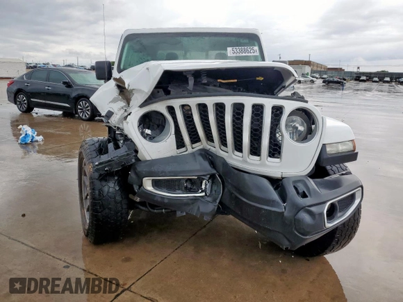 2020 Jeep Gladiator Overland с VIN 1C6HJTFG8LL180005, выставлен на аукционе Copart как лот 53388625 с пробегом Не указан миль и Списание • Salvage title. История ставок и продаж доступна на DreamBid. Изображение 5.