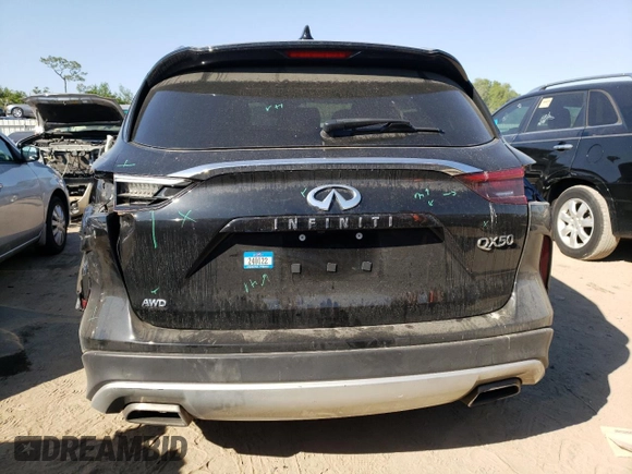2019 Infiniti QX50 LUXE with VIN 3PCAJ5M32KF148349, listed as a Copart auction lot 45727503 with 28,227 mi miles. Bid and sale history available at carsss.com. Image 6.
