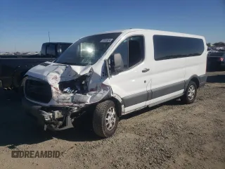 2016 Ford Transit Wagon XL with VIN 1FMZK1YM9GKB28861, listed as a Copart auction lot 77015814 with 111,384 mi miles and Salvage Title. Bid and sale history available at carsss.com. Image 1.