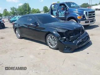 2018 Infiniti Q50 Luxe with VIN JN1EV7AP5JM366125, listed as a IAAI auction lot 42134726 with 122,506 mi miles and . Bid and sale history available at DreamBid. Image 1.