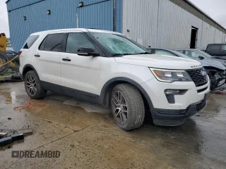 2019 Ford Explorer Sport with VIN 1FM5K8GT0KGA01993, listed as a Copart auction lot 57974275 with 54,774 mi miles and Salvage title. Bid and sale history available at DreamBid. Image 4.