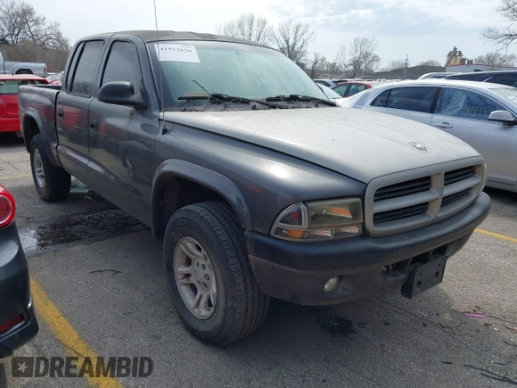 2002 Dodge Dakota Sport with VIN 1B7HG38N92S663249, listed as a IAAI auction lot 41912626 with 240,019 mi miles. Bid and sale history available at carsss.com. Image 1.