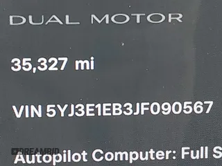 2018 Tesla Model 3 Long Range Battery with VIN 5YJ3E1EB3JF090567, listed as a IAAI auction lot 41568312 with 35,327 mi miles and . Bid and sale history available at DreamBid. Image 9.