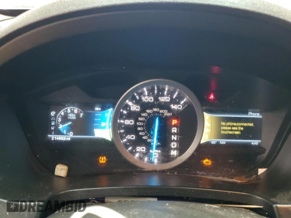 2011 Ford Explorer XLT with VIN 1FMHK8D83BGA14458, listed as a Copart auction lot 55672445 with 214,669 mi miles and Salvage title. Bid and sale history available at DreamBid. Image 9.
