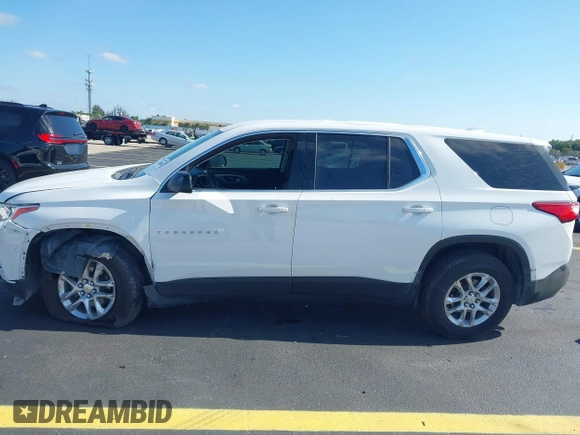 2021 Chevrolet Traverse LS with VIN 1GNERFKW0MJ240592, listed as a IAAI auction lot 42310680 with 59,986 mi miles and . Bid and sale history available at DreamBid. Image 14.