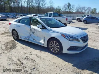 2016 Hyundai Sonata 2.4L Sport with VIN 5NPE34AF7GH406121, listed as a IAAI auction lot 41652078 with 90,445 mi miles. Bid and sale history available at carsss.com. Image 1.