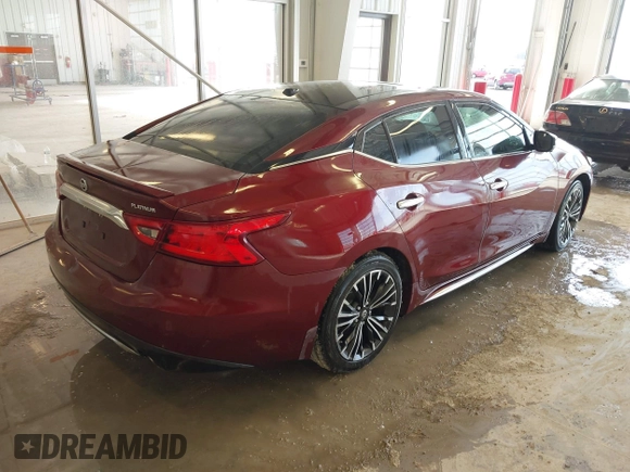 2016 Nissan Maxima 3.5 SV with VIN 1N4AA6APXGC445036, listed as a IAAI auction lot 41660079 with 119,287 mi miles. Bid and sale history available at carsss.com. Image 4.