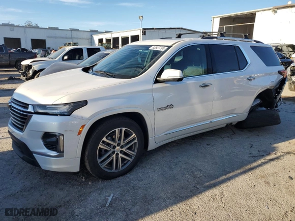 2023 Chevrolet Traverse High Country with VIN 1GNEVNKW4PJ119834, listed as a Copart auction lot 82607794 with 60,586 mi miles and Salvage Title. Bid and sale history available at carsss.com. Image 1.