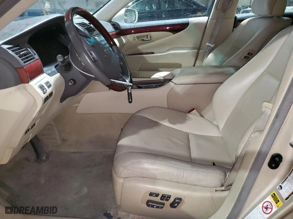 2008 Lexus LS 460 with VIN JTHBL46F385058636, listed as a Copart auction lot 51549965 with 124,292 mi miles and Clean Title. Bid and sale history available at carsss.com. Image 7.