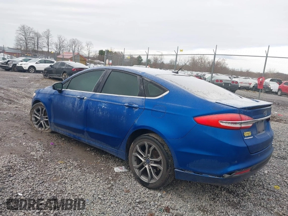 2017 Ford Fusion SE with VIN 3FA6P0H7XHR404884, listed as a IAAI auction lot 40778781 with 95,260 mi miles. Bid and sale history available at carsss.com. Image 3.