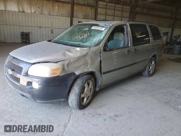 2008 Chevrolet Uplander LS with VIN 1GNDV23158D190201, listed as a Copart auction lot 56095244 with Not Provided miles and Salvage Title. Bid and sale history available at carsss.com. Image 1.