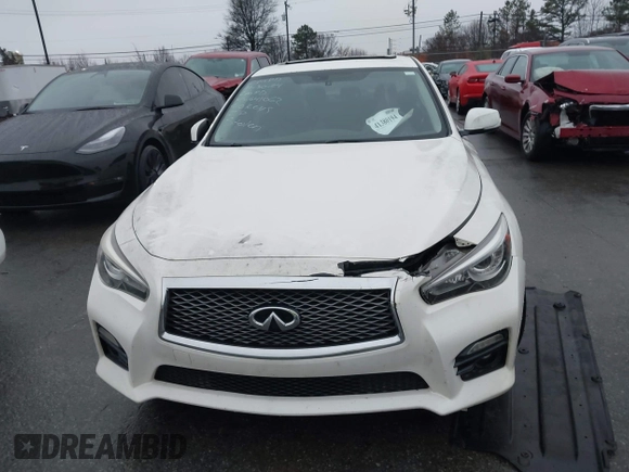2017 Infiniti Q50 2.0t with VIN JN1CV7AP0HM641062, listed as a IAAI auction lot 41380194 with 114,813 mi miles and . Bid and sale history available at DreamBid. Image 12.
