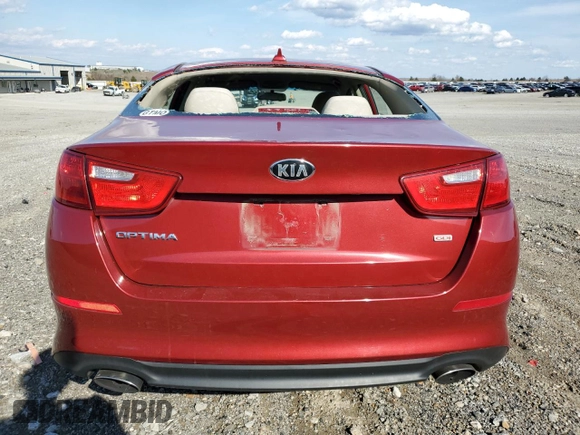 2015 Kia Optima LX with VIN 5XXGM4A70FG487309, listed as a Copart auction lot 50470835 with 96,517 mi miles and Salvage Title. Bid and sale history available at DreamBid. Image 6.