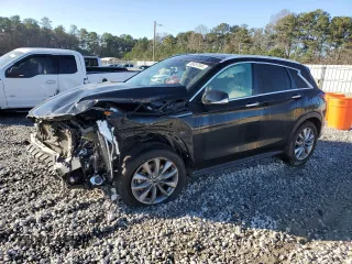 2022 Infiniti QX50 LUXE with VIN 3PCAJ5BA9NF122319, listed as a Copart auction lot 86087084 with 37,553 mi miles and Salvage Title. Bid and sale history available at carsss.com. Image 1.