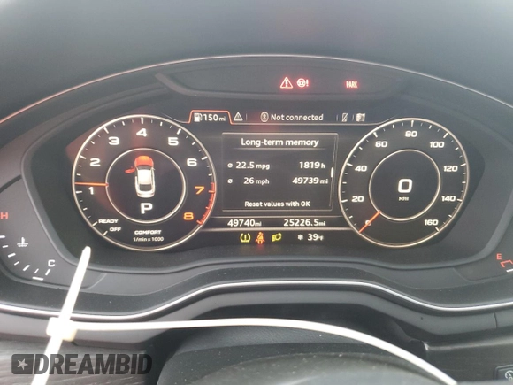 2018 Audi A5 Sportback Premium Plus with VIN WAUENCF57JA098481, listed as a Copart auction lot 38524434 with 49,740 mi miles. Bid and sale history available at carsss.com. Image 9.