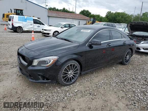 2015 Mercedes-Benz CLA 250 with VIN WDDSJ4GB2FN190079, listed as a Copart auction lot 58559595 with 71,711 mi miles and Salvage title. Bid and sale history available at DreamBid. Image 1.