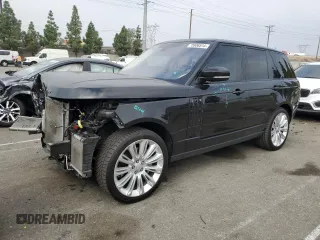 2020 Land Rover Range Rover z VIN SALGR2SU3LA589326, wystawiony jako Copart lot #75936514 z przebiegiem 56 079 mil mil oraz Szkoda całkowita • Salvage title. Historia ofert i sprzedaży dostępna na DreamBid. Obrazek 1.