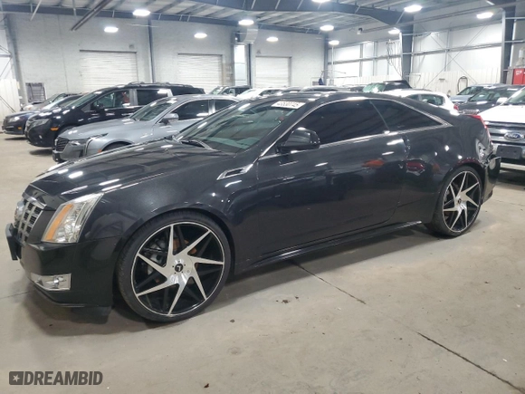 2013 Cadillac CTS Coupe Premium with VIN 1G6DS1E39D0100885, listed as a Copart auction lot 43530745 with 121,045 mi miles and Salvage Title. Bid and sale history available at carsss.com. Image 1.