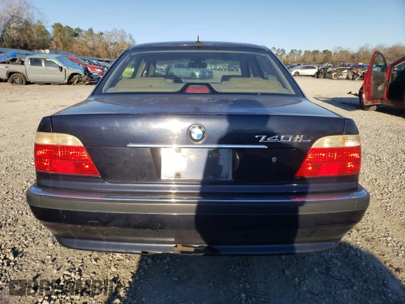 2001 BMW 7 Series 740iL with VIN WBAGH83491DP32753, listed as a Copart auction lot 41505025 with 0 mi miles and Clean Title. Bid and sale history available at carsss.com. Image 6.