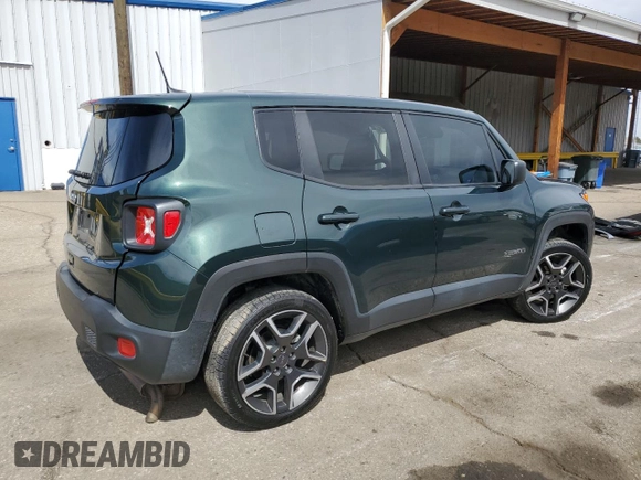 2021 Jeep Renegade Upland Edition with VIN ZACNJDAB1MPM46410, listed as a Copart auction lot 51080655 with 27,954 mi miles and Salvage Title. Bid and sale history available at carsss.com. Image 3.