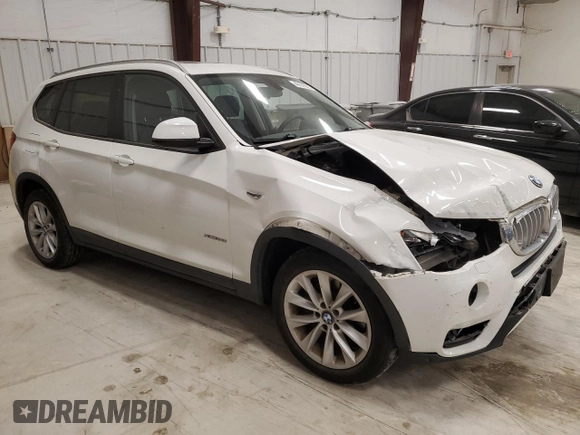 2016 BMW X3 xDrive28i with VIN 5UXWX9C52G0D89513, listed as a Copart auction lot 47055325 with 75,586 mi miles and Salvage Title. Bid and sale history available at DreamBid. Image 4.