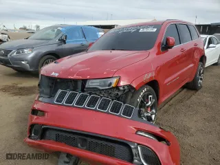 2015 Jeep Grand Cherokee SRT with VIN 1C4RJFDJ4FC136861, listed as a Copart auction lot 86754194 with 98,262 mi miles and Salvage Title. Bid and sale history available at carsss.com. Image 1.