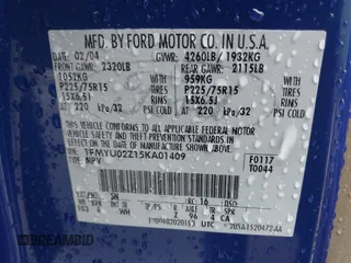 2005 Ford Escape XLS Value с VIN 1FMYU02Z15KA01409, выставлен на аукционе IAAI как лот 42264025 с пробегом 200 786 миль миль и . История ставок и продаж доступна на DreamBid. Изображение 9.