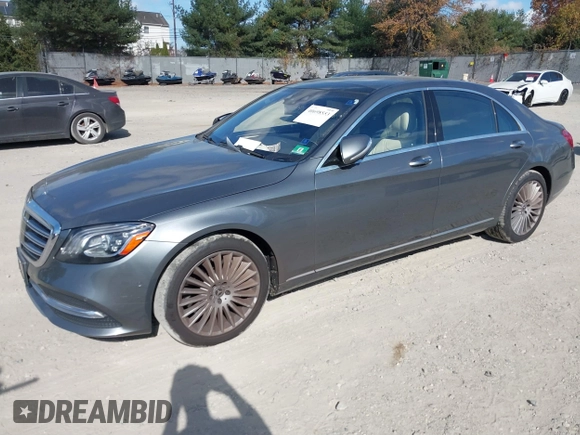 2018 Mercedes-Benz S 560 with VIN WDDUG8GB1JA399733, listed as a IAAI auction lot 40698553 with 82,838 mi miles and . Bid and sale history available at carsss.com. Image 2.