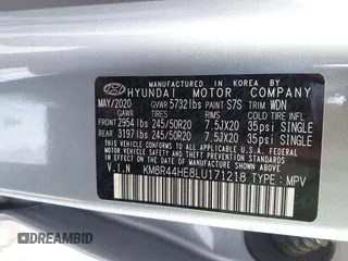 2020 Hyundai Palisade SEL с VIN KM8R44HE8LU171218, выставлен на аукционе IAAI как лот 42387966 с пробегом 95 722 миль миль и . История ставок и продаж доступна на DreamBid. Изображение 9.