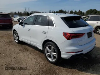 2021 Audi Q3 S line Premium with VIN WA1DECF32M1040693, listed as a Copart auction lot 53124635 with 11,191 mi miles and Salvage Title. Bid and sale history available at DreamBid. Image 2.