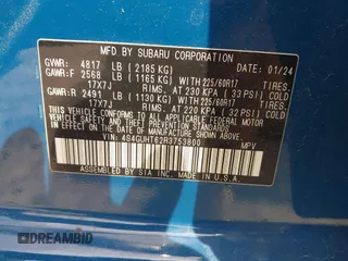 2024 Subaru Crosstrek Wilderness с VIN 4S4GUHT62R3753800, выставлен на аукционе IAAI как лот 42293321 с пробегом 18 459 миль миль и . История ставок и продаж доступна на DreamBid. Изображение 9.