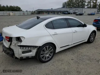 2014 Kia Cadenza Premium with VIN KNALN4D75E5162825, listed as a Copart auction lot 71092014 with 99,637 mi miles and Salvage Title. Bid and sale history available at carsss.com. Image 3.